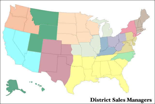 Dist. Sales Mgr. Map